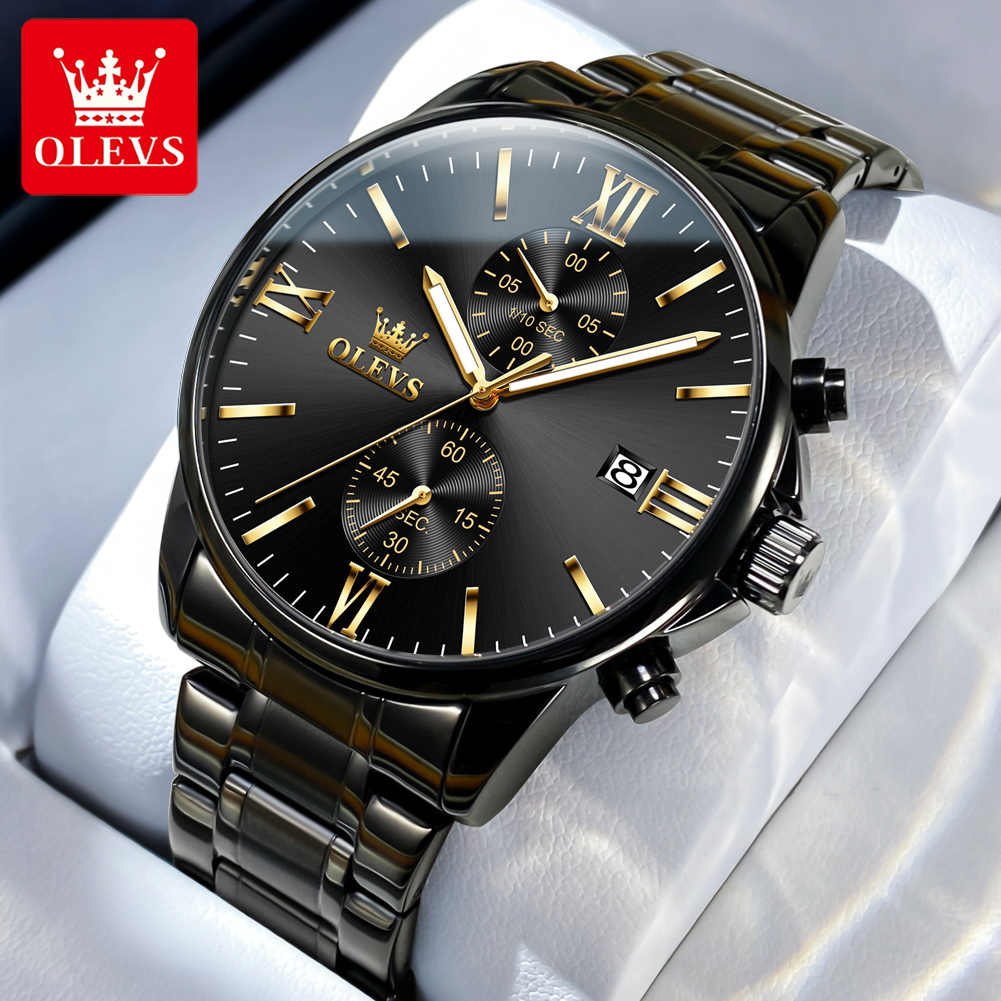 Luxury Watch Investment - OLEVS 2886 Классические черные кварцевые часы