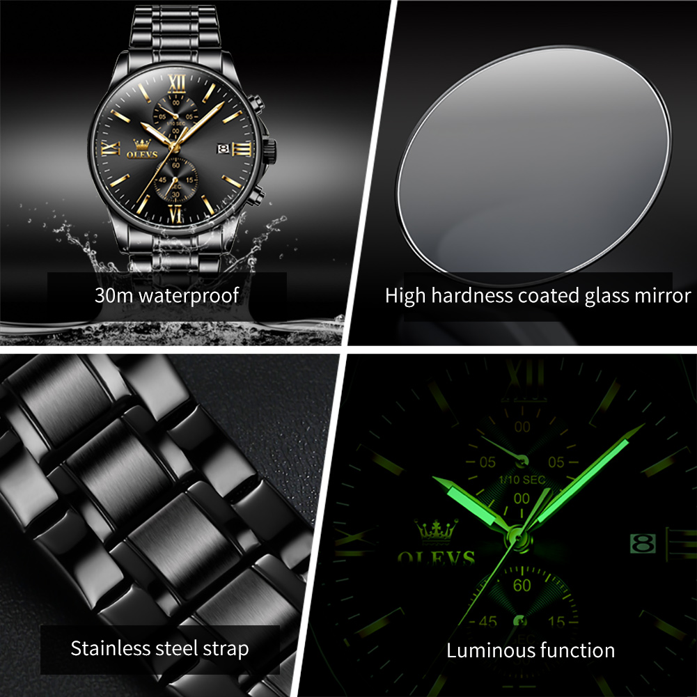 OLEVS 2886 Классические черные – обзор и цена Luxury Watch Investment